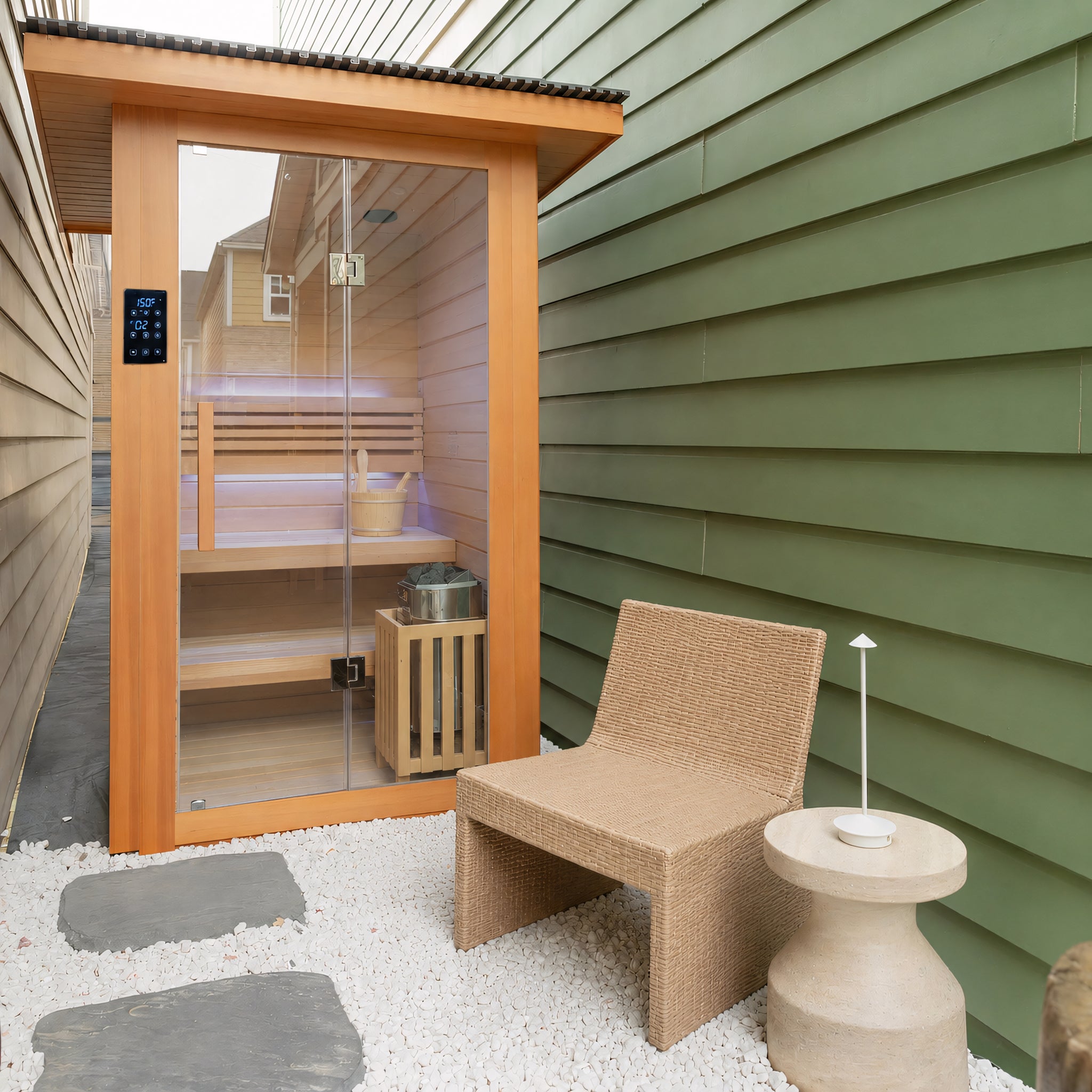 2 Person Traditional Sauna & Inflatable Pod Plunge