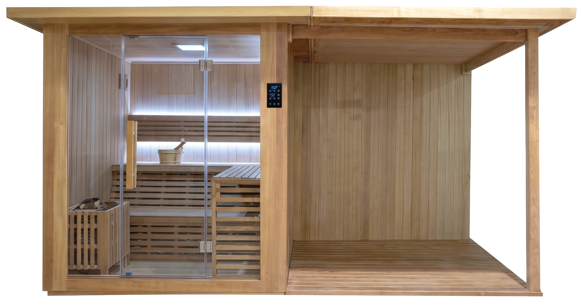 4 Person Extended Sauna & Inflatable Pod Plunge