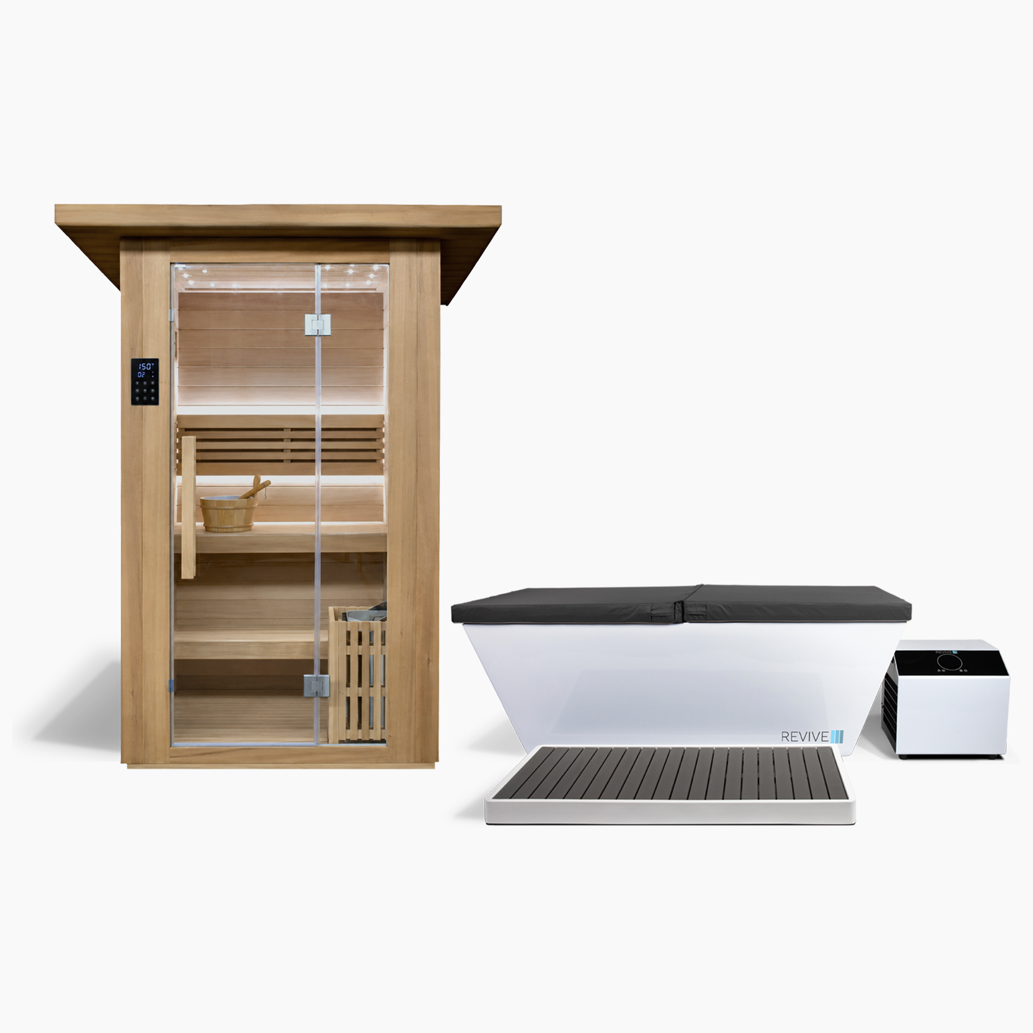 2 Person Traditional Sauna & Acrylic Plunge