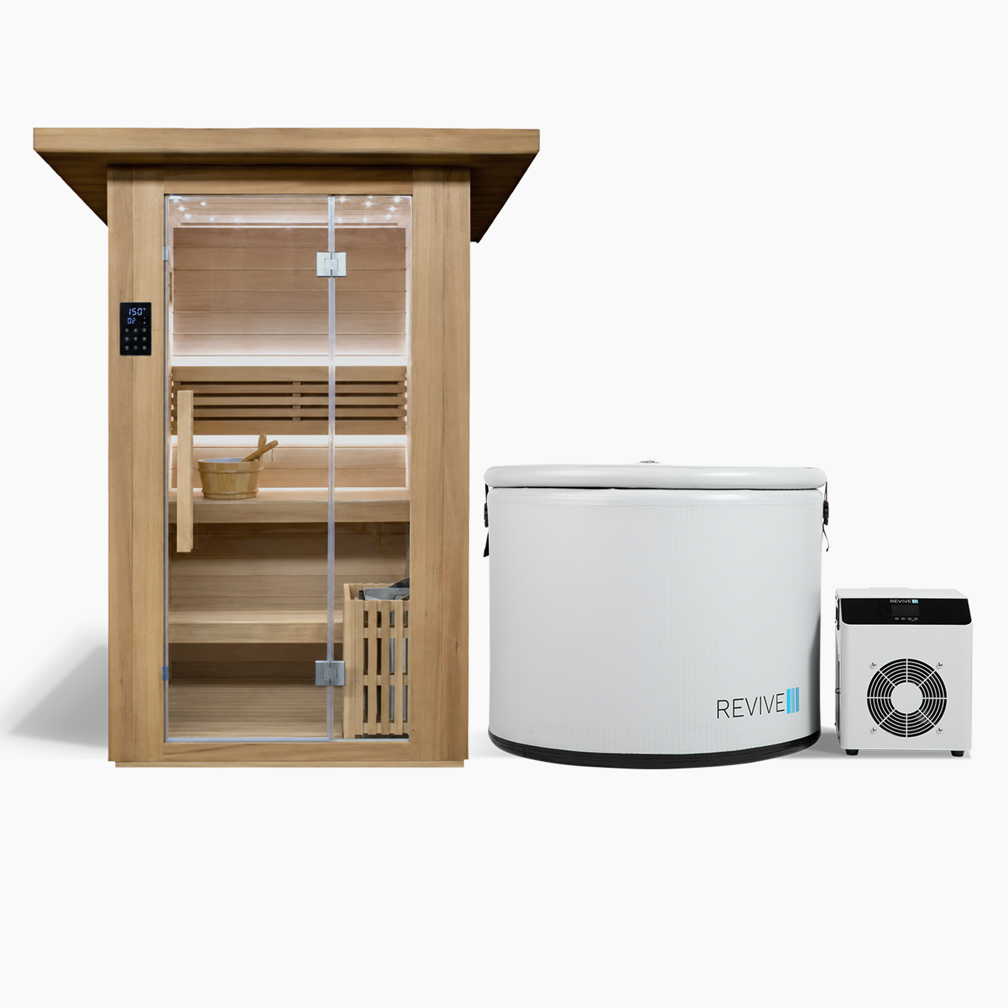 2 Person Traditional Sauna & Inflatable Pod Plunge