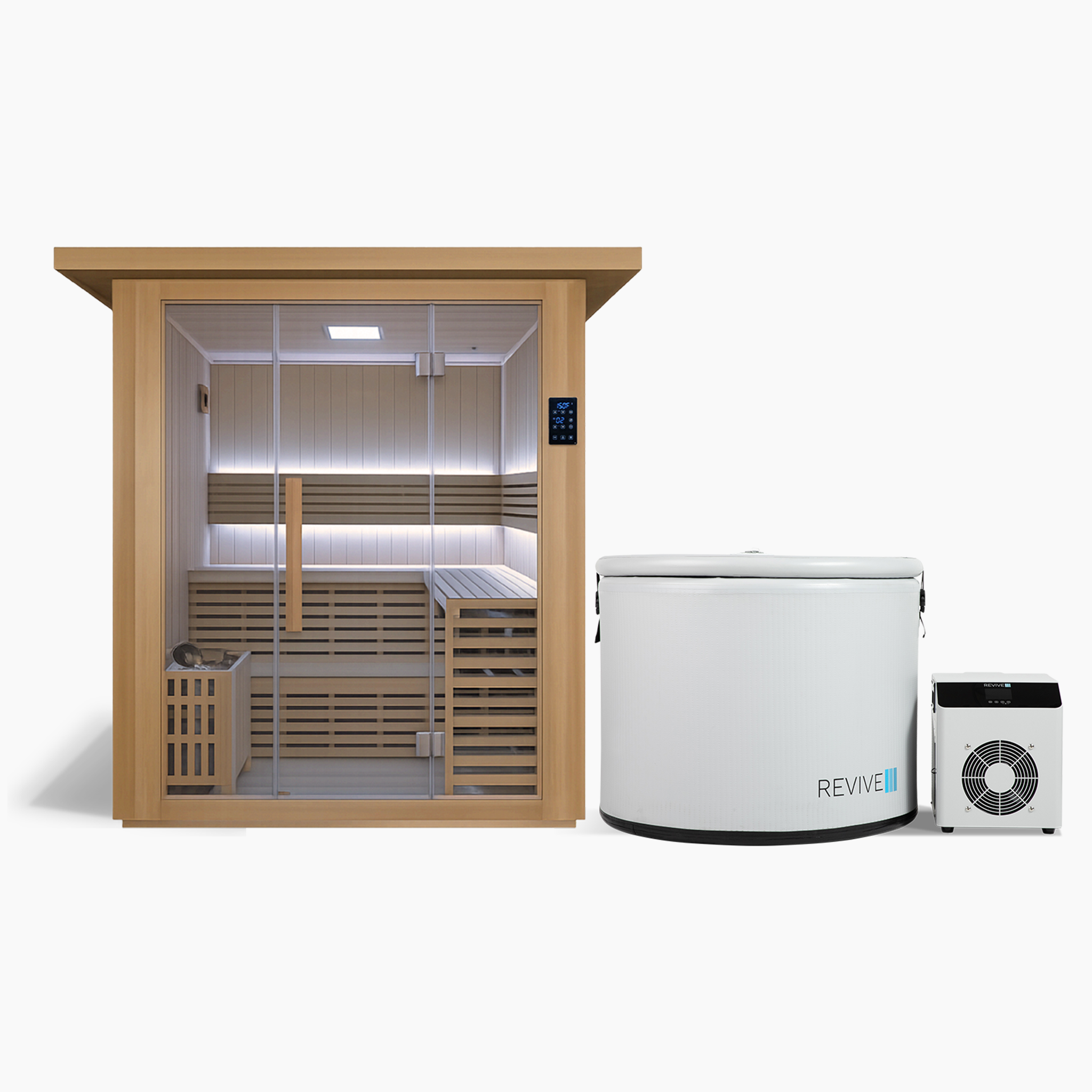 4 Person Traditional Sauna & Inflatable Pod Plunge
