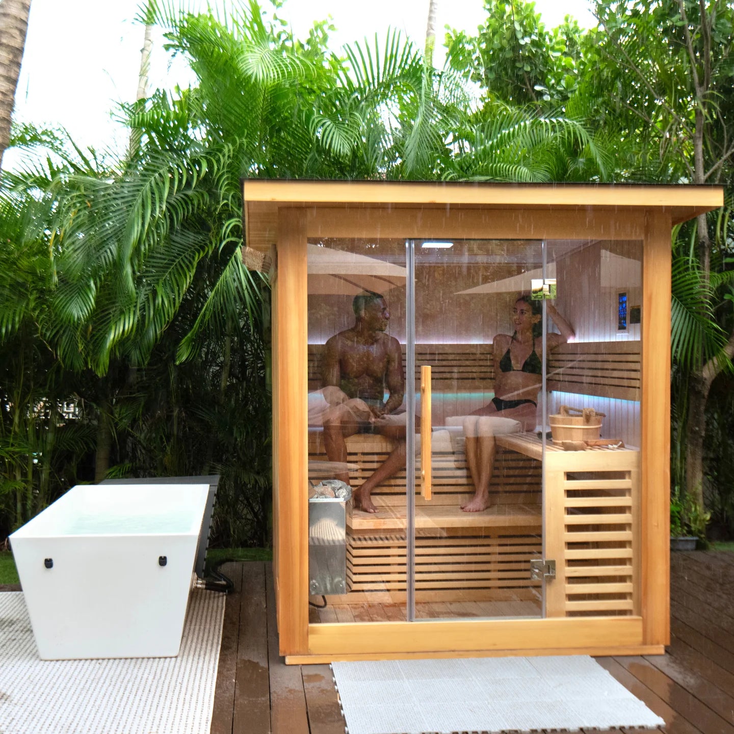 6 Person Traditional Sauna  & Inflatable Plunge