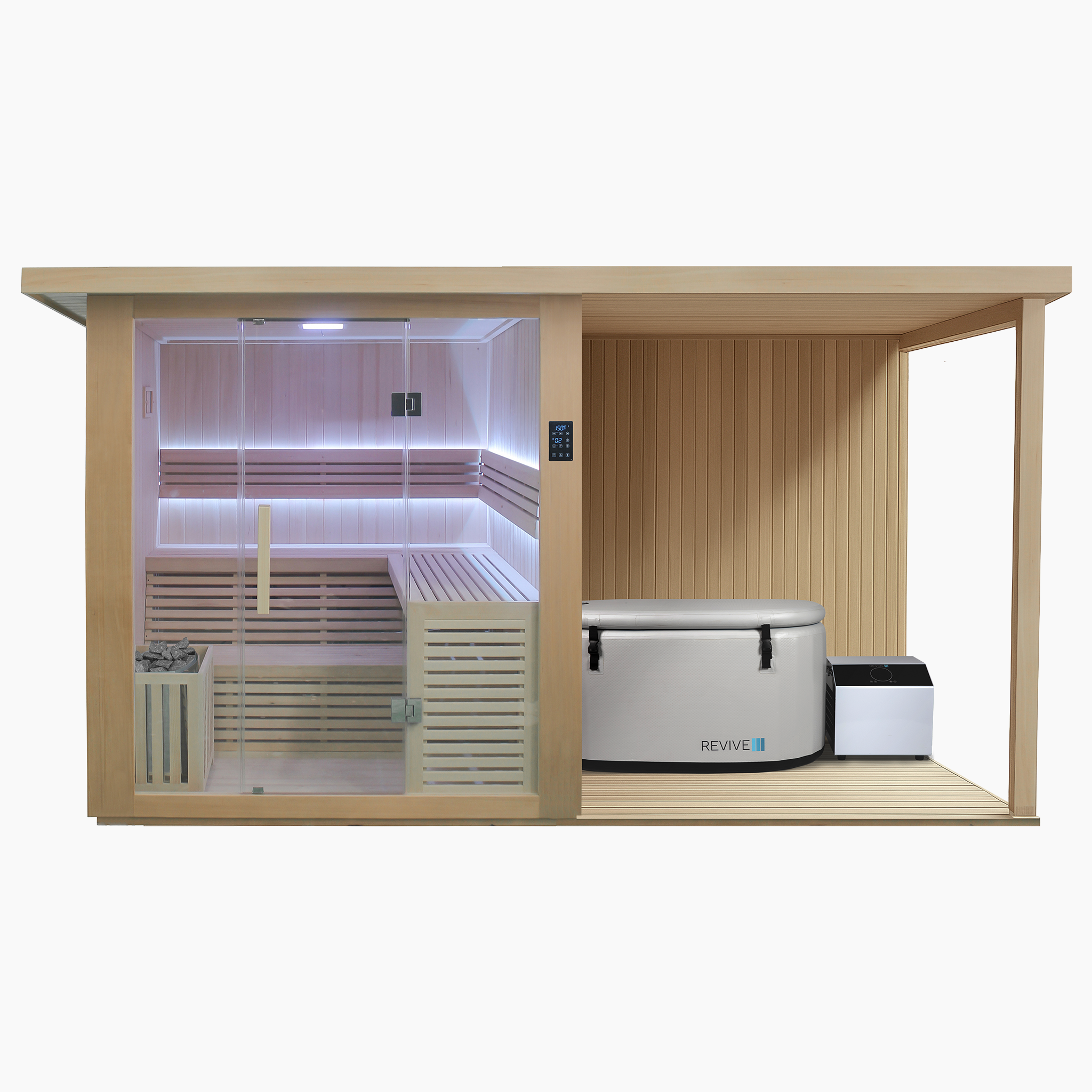 4 Person Extended Sauna & Inflatable Plunge