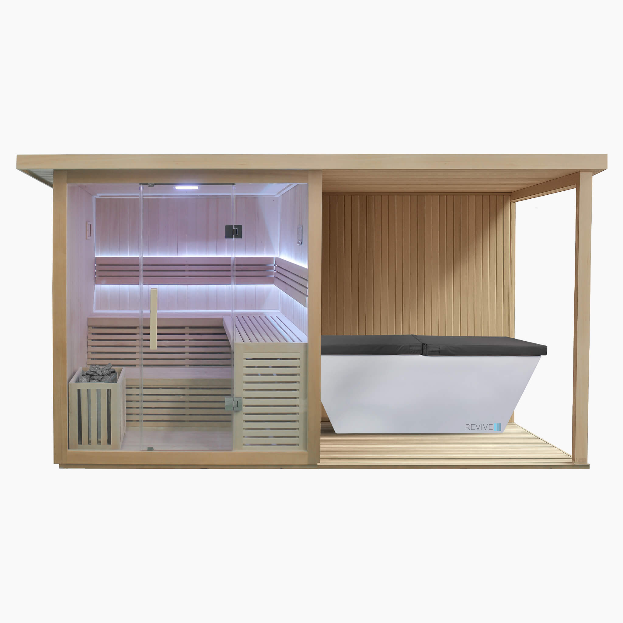 Sauna with Extension Kit & Acrylic Plunge